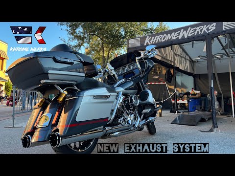 NEW FULL EXHAUST SYSTEM FROM KHROME WERKS / DAYTONA BIKETOBERFEST 2021 / 2019 STREET GLIDE CVO