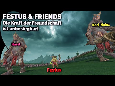 Festus and Friends - Chaoskrieger vs Dunkelelfen Warhammer 3 Multiplayer