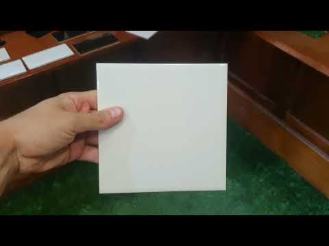 Azulejo 15x15 Blanco Liso Brillante