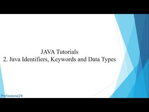 Java Tutorials Identifiers Keywords And Data Types In Java
