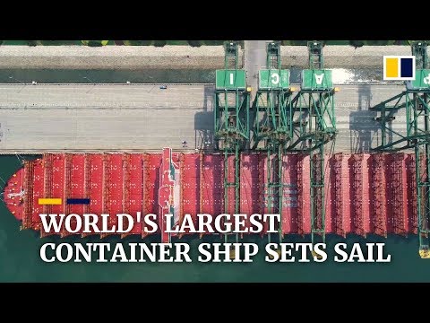 World’s largest container vessel, MSC Gülsün, begins maiden voyage in northern China