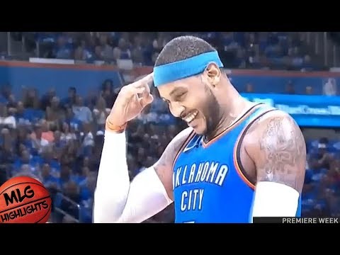 Carmelo Anthony (22 pts) Full Highlights vs Knicks / Week 1 / Thunder vs Knicks / 2017 NBA Season