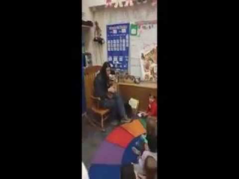 Karmann playing the uke with kids