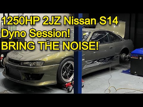 1200rwhp 2JZ S14 Dyno Pulls - PURE SOUND!