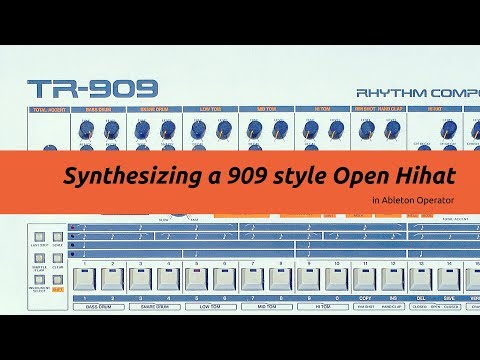 Synthesize Sunday 077 - Synthesizing a 909 style Open Hihat in Ableton Operator