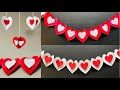 Paper Heart Garland Paper Heart Hangings DIY Room Decoration Ideas For Valentine S Day