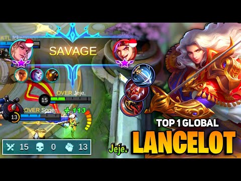 SAVAGE! Fast Hand Gameplay Lancelot Best Build 2021 [ Jeje Top 1 Global Lancelot ] Mobile Legends