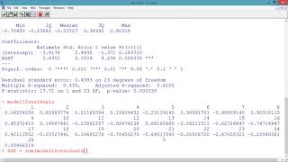 2.2.7 An Introduction to Linear Regression - Video 4: Linear Regression in R