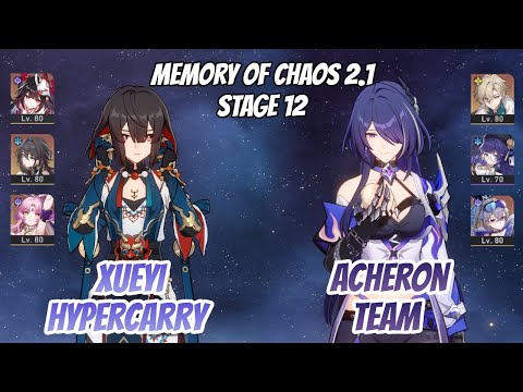 Xueyi Hypercarry & Acheron x Aventurine Memory of Chaos Stage 12 (3 Stars) | Honkai Star Rail