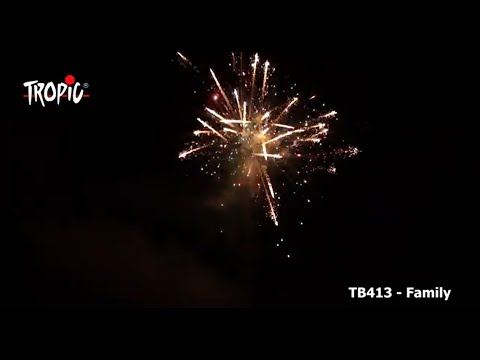 TB413 FAMILY (120 shots) - TROPIC Fireworks, Fajerwerki, Feuerwerk, Vuurwerk, Feu d'artifice