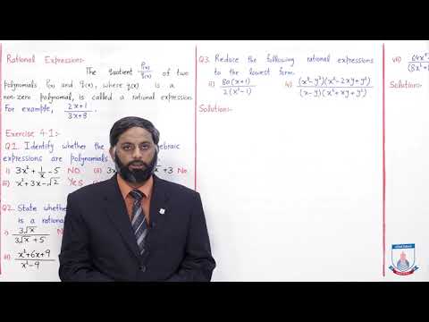 Class 9 - Mathematics - Chapter 4 - Lecture 1 Algebraic Expressions & Formulas - Allied Schools