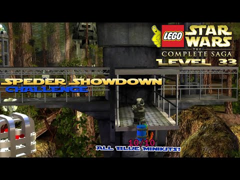 Lego Star Wars TCS: Ep 6 Chap 3 / Speeder Showdown CHALLENGE (All Blue Minikits) - HTG