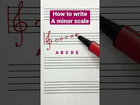 How to write A minor scale #musictheory