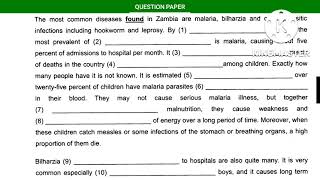 English past paper CLOZE Questions and answers part TWELVE for your distinction 1