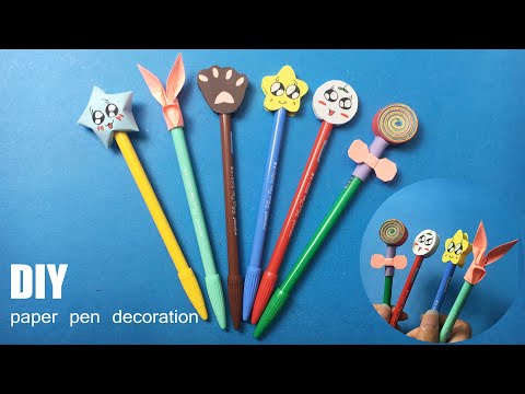 6 Easy DIY Paper Pen Decorations / Origami Pencil Decor / DIY School Supplies | Craft Compilation