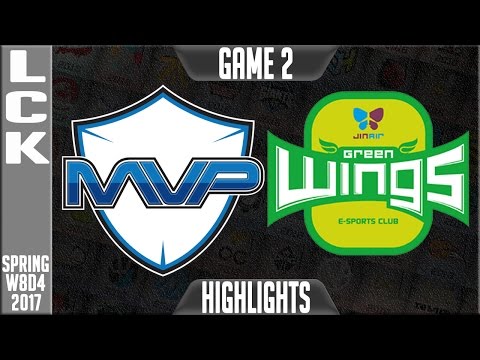 MVP vs Jin Air Greenwings Highlights Game 2 - LCK Week 8 Day 4 Spring 2017 MVP vs JAG G2