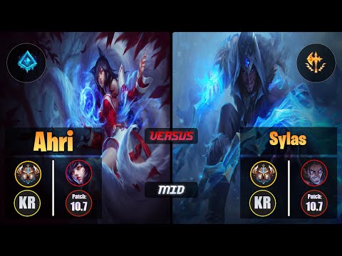 Challenger AHRI [Glacial Augment] (Mid) VS  SYLAS - Challenger KR Patch 10.7