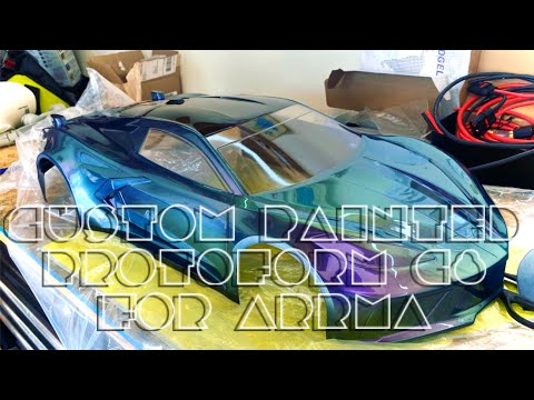 Custom Painted Protoform C8 body for Arrma