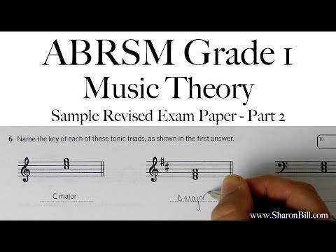ABRSM Music Theory Grade 1 Sample Revised Exam Paper Part 2 with Sharon Bill