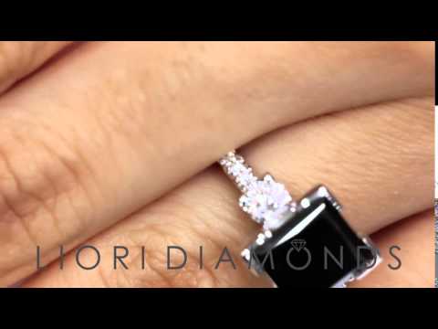 BDR-036 - 4.20 Carat Princess Cut Natural Black Diamond Engagement Ring 18k White Gold