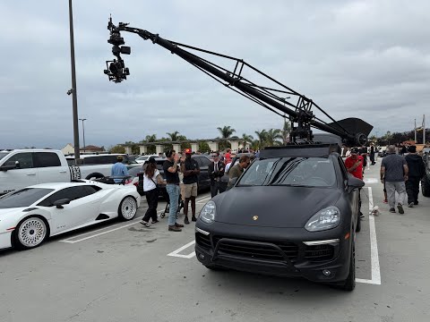 Modified Porsche Cayenne Camera Car Crane Rig #cars #camera #cameraman #cameracar #camerarig  #car