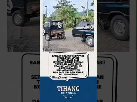 Kreativitas tanpa batas! 😄 Lihat bagaimana mobil pick-up ini disulap jadi motor yang unik. Gokil banget!