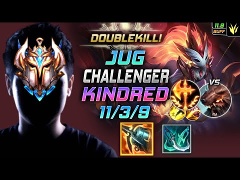 Challenger Kindred Jungle vs Udyr - 천상계 정글 킨드레드 템트리 룬 크라켄 정복자 - LOL KR 11.9