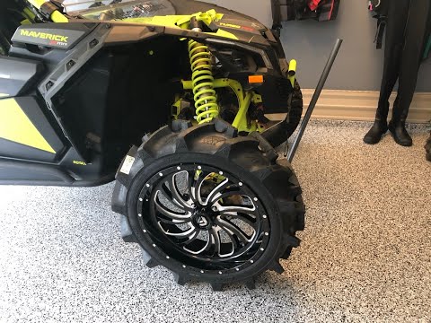 35’ BKT mud tires on 22’ Fuel Kompressor wheels 2020 Can Am Maverick X3 x mr turbo rr