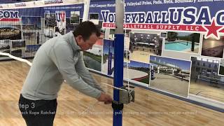 Volleyball Net Setup - SenComp on Patriot Pole System