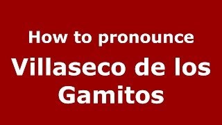 How to pronounce Villaseco De Los Gamitos