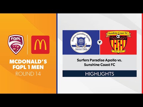 McDonald's FQPL 1 Men R14 - Surfers Paradise Apollo vs. Sunshine Coast FC Highlights