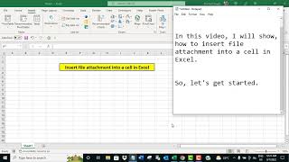 Insert file attachment into a cell in Excel