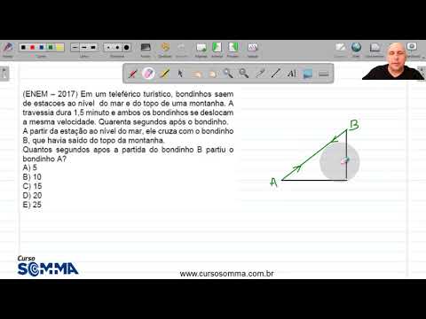(ENEM 2017) QUESTÃO 146 PROVA AZUL - Em um teleférico turístico, bondinhos...