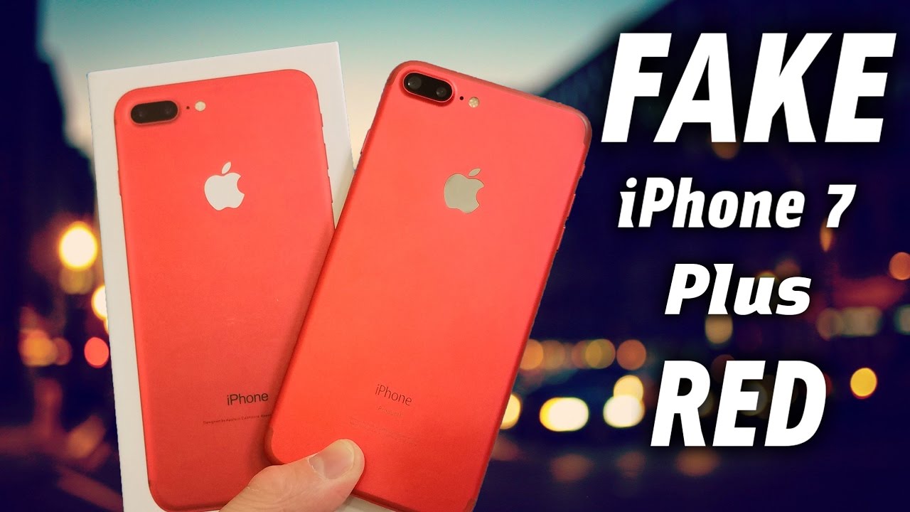 FAKE Red iPhone 7 Plus - Buyers Beware 1:1 Clone!