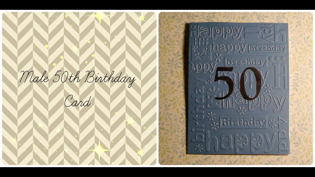 Simple Male 50th Birthday Card