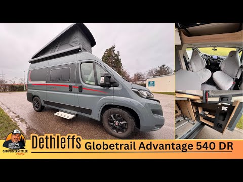 6m panel van with pop-up roof | Dethleffs Globetrail Advantage 540 DR | Work & Travel | With warr...