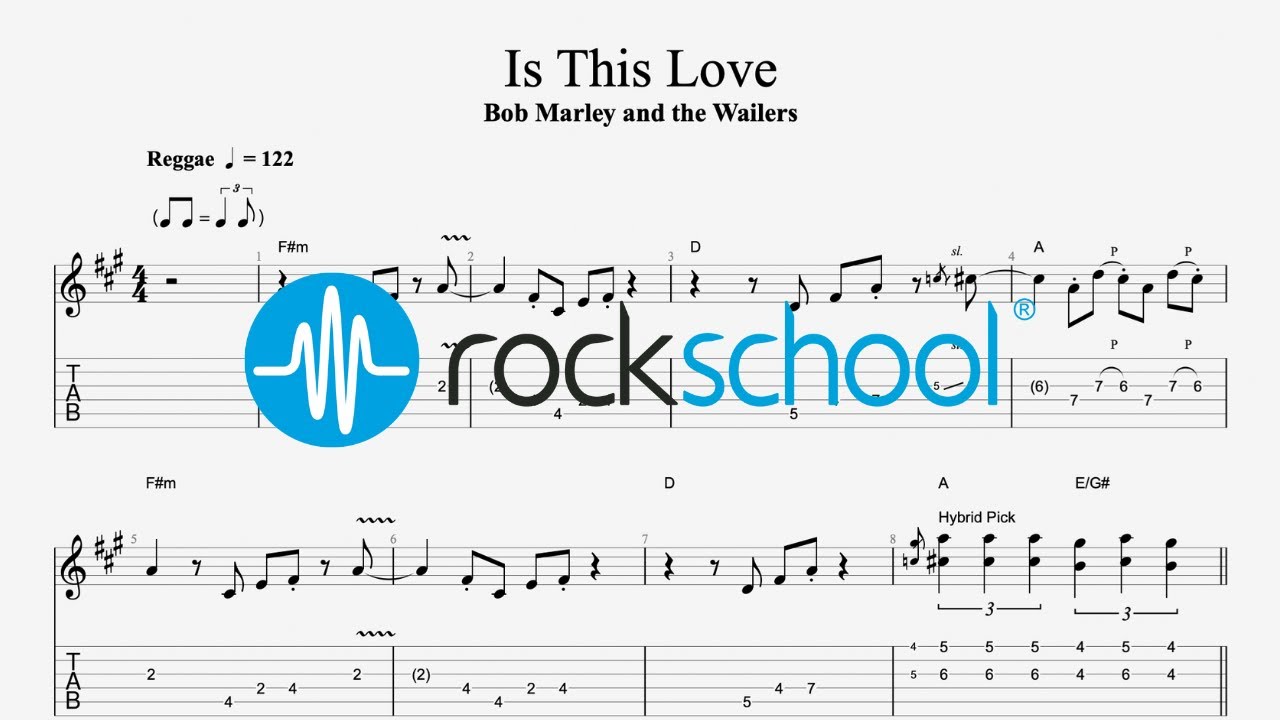 Is This Love - Bob Marley and the Wailers, Rockschool 2024 Electric Guitar Grade 3