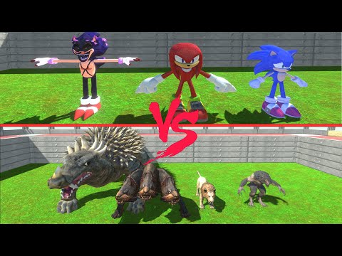 TEAM KNUCKLES VS TEAM MONSTER - Animal Revolt Battle Simulator
