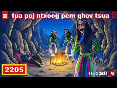 dab hais hmoob - 2205 - 19-12-2025 tua poj ntxoog pem qhov tsua, ผีในถ้ำ, Ghost in the cave.