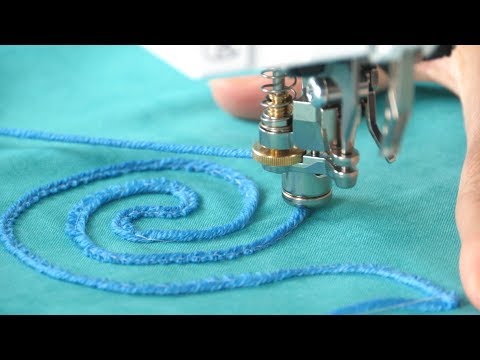 Tutorial: stitching cord to the fabric with the BERNINA Couching inserts