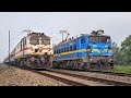 Back To Back HIGH Speed Train CROSSING In North Frontier Railway Zone Indian Railways