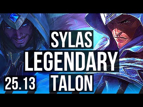 SYLAS vs TALON (MID) | 13/0/0, Legendary | KR Challenger | 25.13