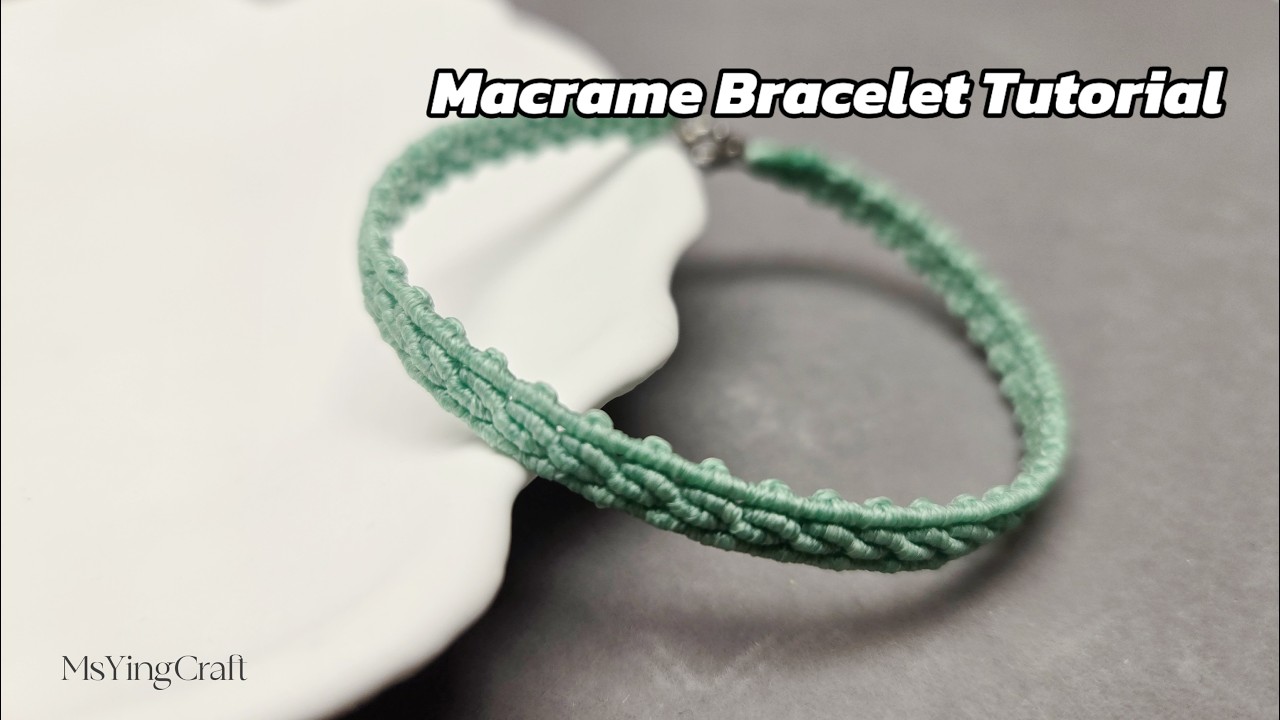 DIY Braided Macrame Bracelet 26051 Elegant Knot Pattern Tutorial 💚