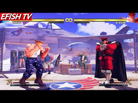 Guile vs M. Bison (Hardest AI) - Street Fighter V