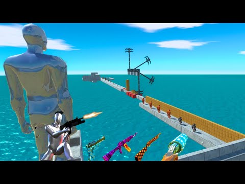 FPS AVATAR vs Deadly Trap-Filled Track - Animal Revolt Battle Simulator