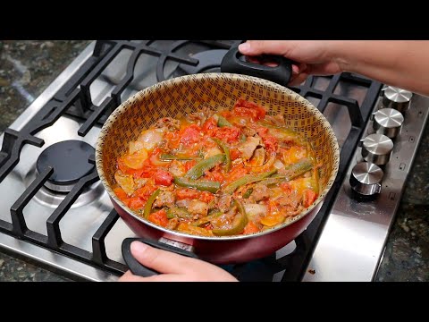 Receta de bistec a la mexicana ¡Suave y jugoso! 😋