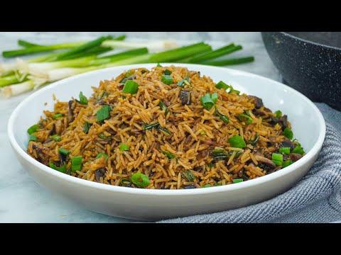 Mushroom Fried Rice | How to make Mushroom Fried Rice I Easy Plant based & Vegan Food Recipe