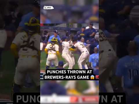Brewers' Abner Uribe and Rays' Jose Siri exchange punches before benches clear 