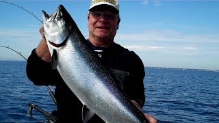 preview picture of video 'Lake Michigan Salmon & Trout Fishing - Sheboygan WI June 2014'
