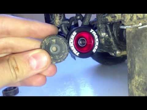 How to put traxxas Aluminum Wheelie bar wheels on slash rpm bumper